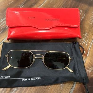 Khaite x Oliver Peoples Gold Frame Sunglasses - brand new